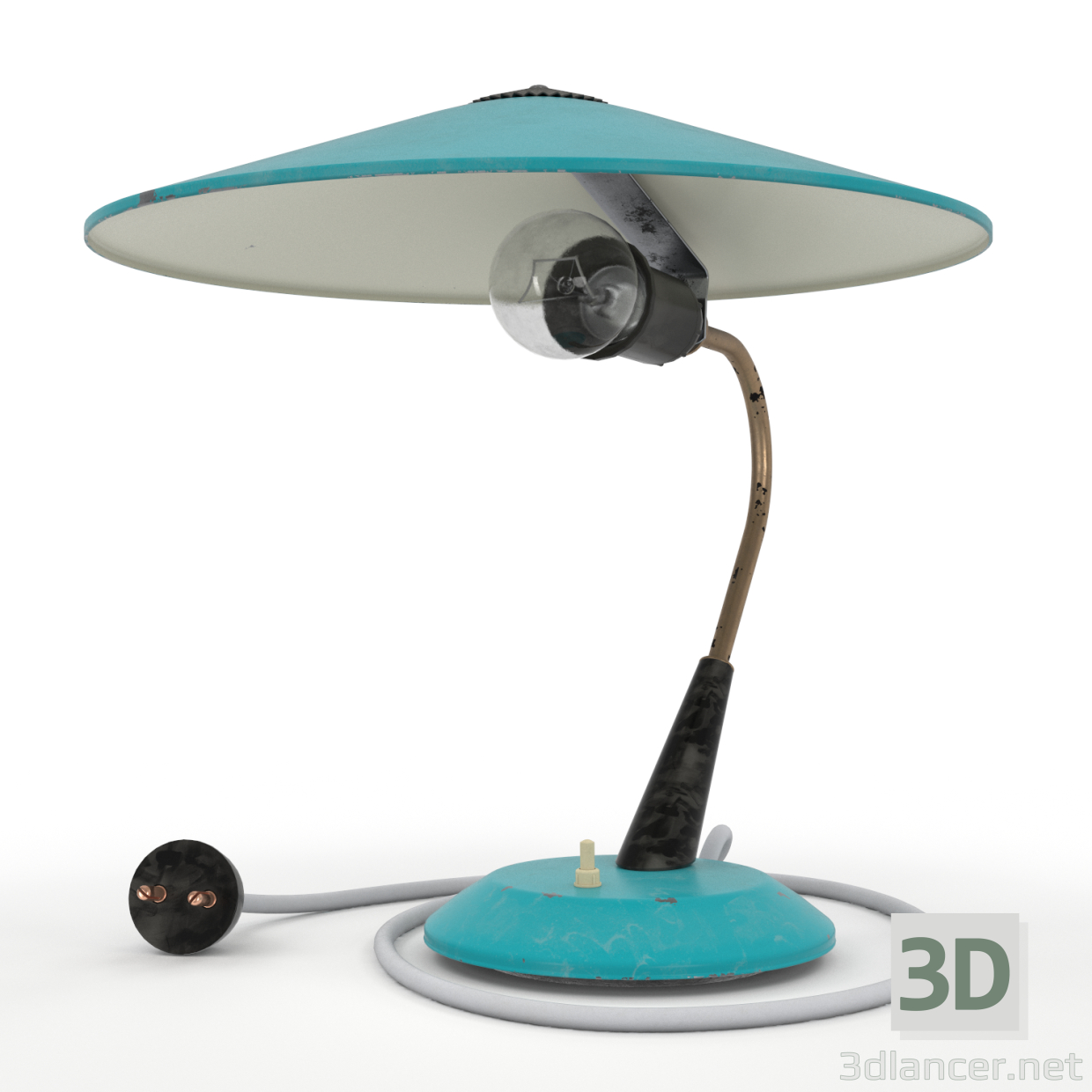 3d Soviet table lamp model buy - render