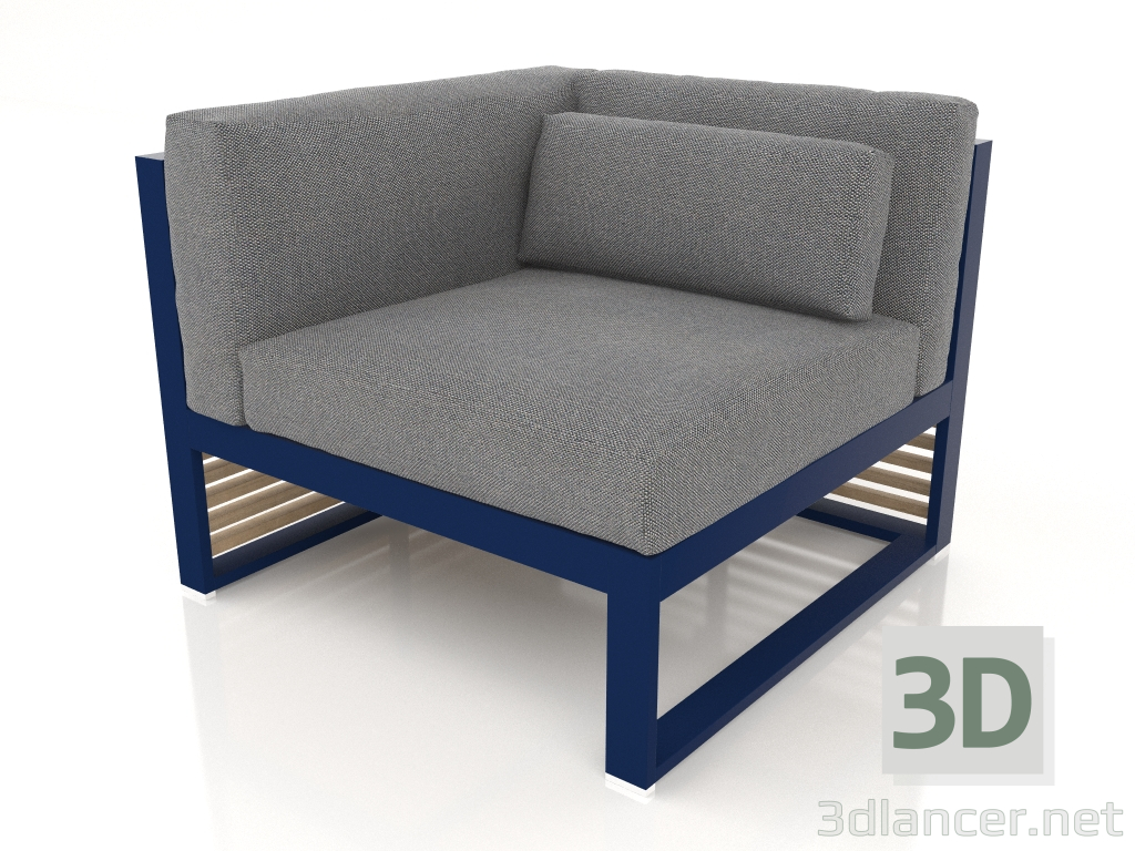 3D modeli Modüler kanepe, bölüm 6 sol (Gece mavisi) - önizleme