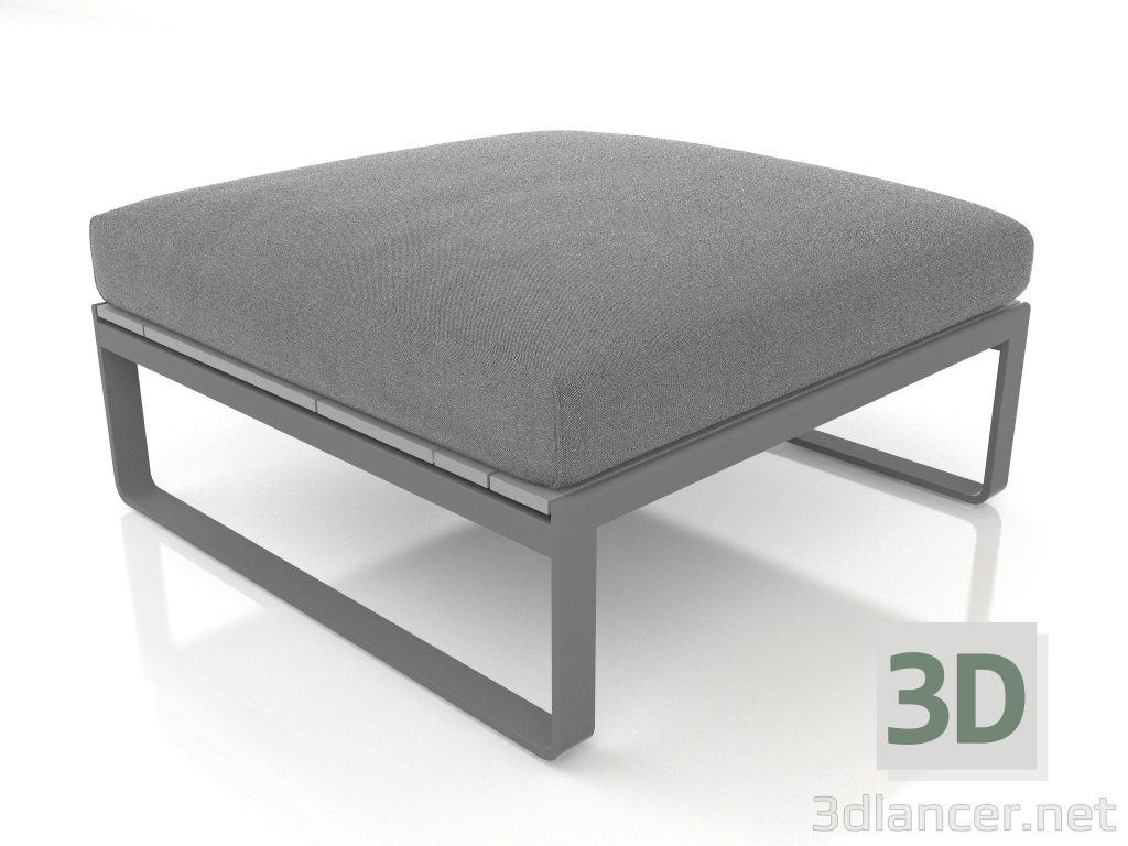 3D Modell Modulares Sofa, Pouf (Anthrazit) - Vorschau