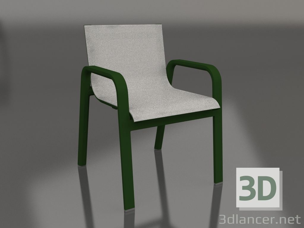 3d model Dining club chair (Bottle green) - preview