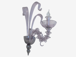 Wall bracket made of glass (W110188 1violet)