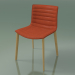 3d model Chair 0356 (4 wooden legs, upholstered, natural oak) - preview