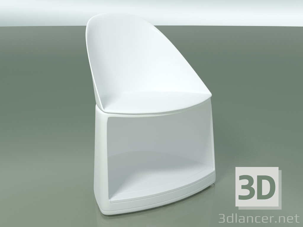 modello 3D Sedia 2301 (con ruote, polipropilene PC00001) - anteprima