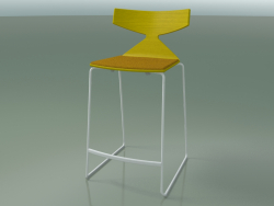 Stackable bar stool 3712 (with cushion, Yellow, V12)