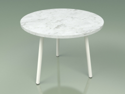 Стол кофейный 013 (Metal Milk, Carrara Marble)