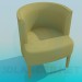 modèle 3D Chaise avec dossier vertical - preview
