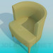 modèle 3D Chaise avec dossier vertical - preview