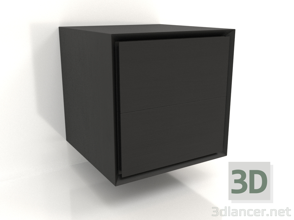 modello 3D Armadio TM 011 (400x400x400, legno nero) - anteprima