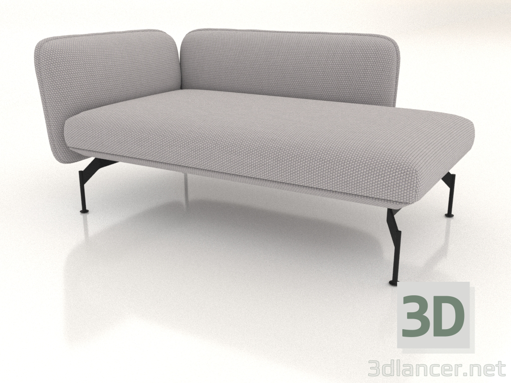 3d model Chaise longue 125 with armrest 110 on the right - preview