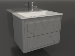 Mobiletto Luigi 70 (grigio opaco, sospeso)