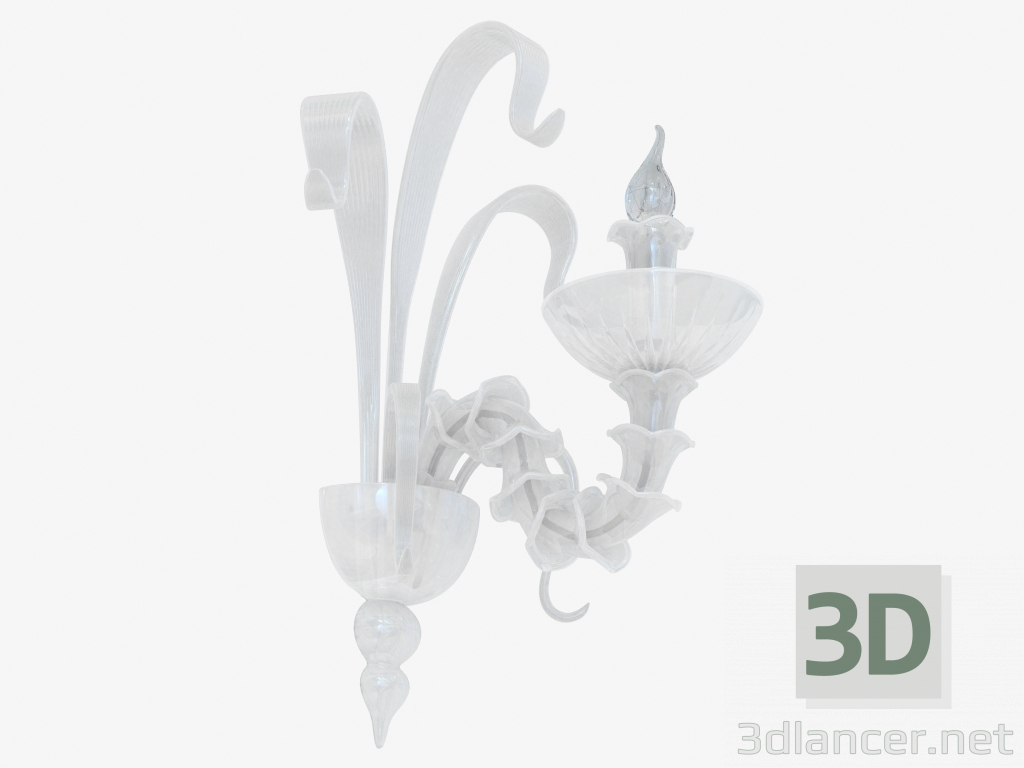 3d model Wall bracket made of glass (W110188 1white) - preview