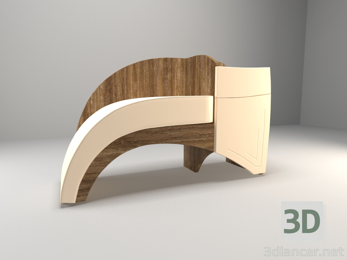 3D Modell Sofa mit Bordstein "OPTIMUS" - Vorschau