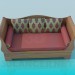 3d model Sofa with rollers and cushions - preview