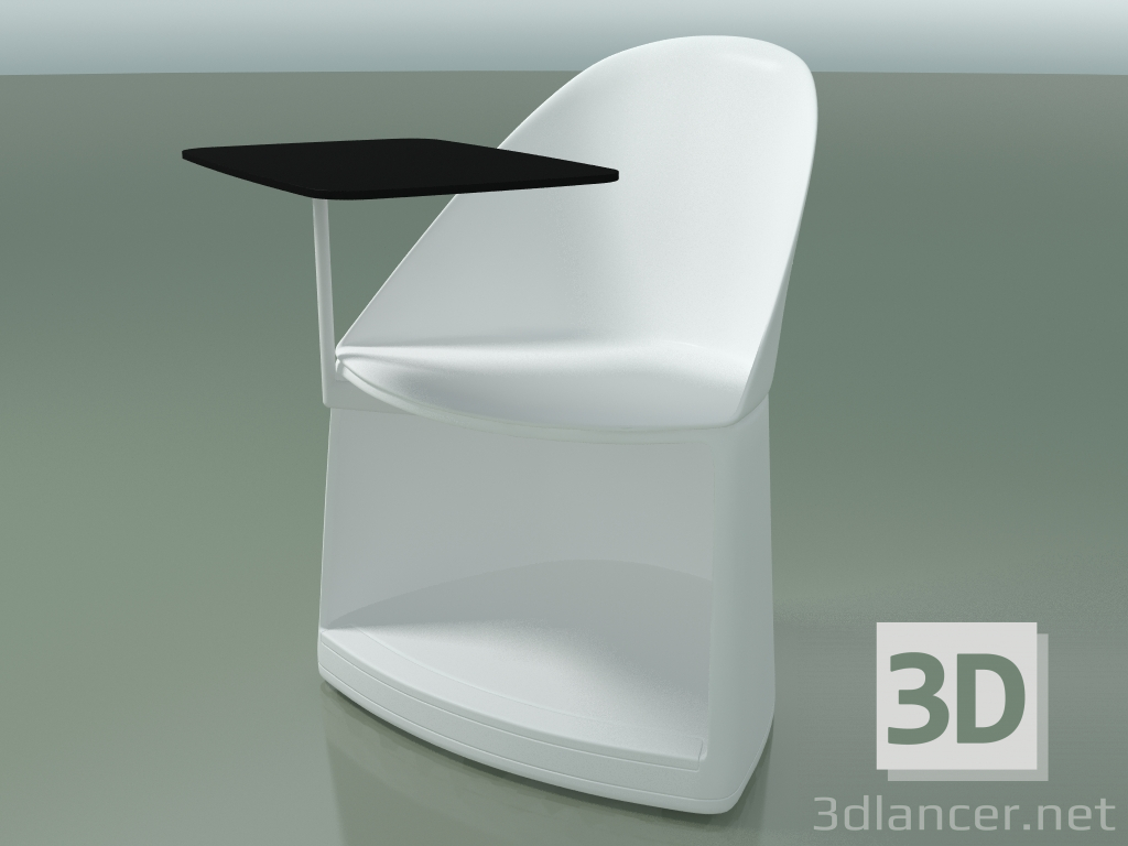 modèle 3D Chaise 2301 (avec roues et table, PA00001, polypropylène PC00001) - preview