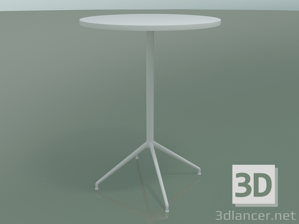 modello 3D Tavolo rotondo 5718, 5735 (H 104.5 - Ø79 cm, Bianco, V12) - anteprima