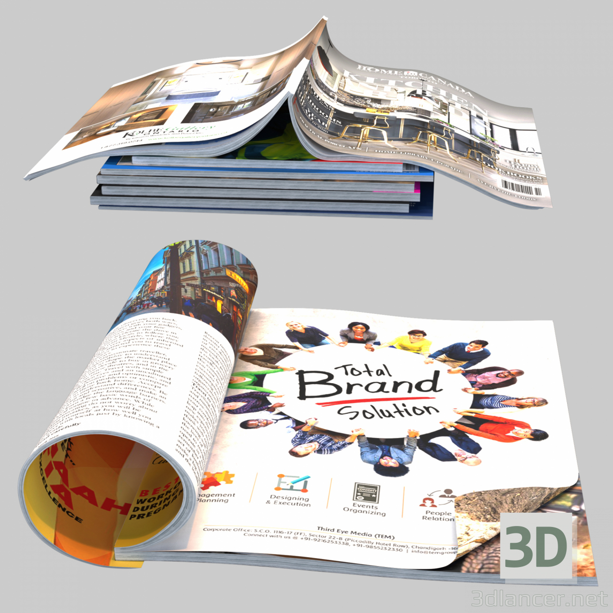3d model Set of magazines | 51474 | 3dlancer.net