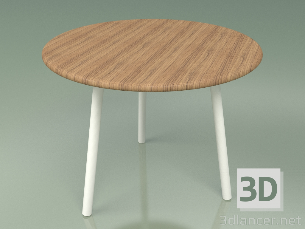 modello 3D Tavolino 013 (Metallo Latte, Teak) - anteprima