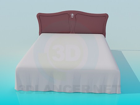 3d model Cama King size - vista previa