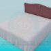 3d model Cama King size - vista previa