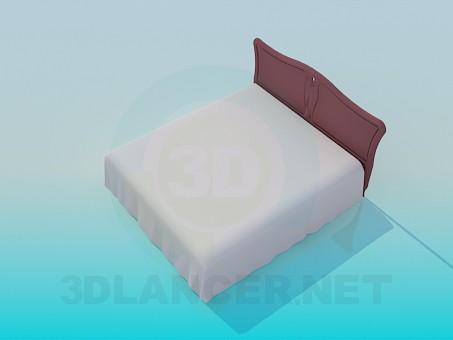 3d модель Большая кровать – превью 3d модель Большая кровать – превью