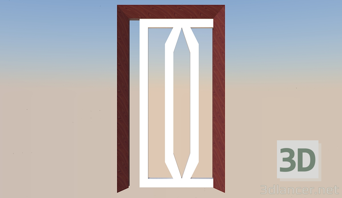 3d модель Входная дверь – превью