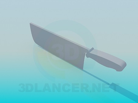 3d модель Нож кухонный – превью 3d модель Нож кухонный – превью