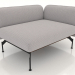 3d model Sofa module 1.5 seats with an armrest on the right (leather upholstery on the outside) - preview