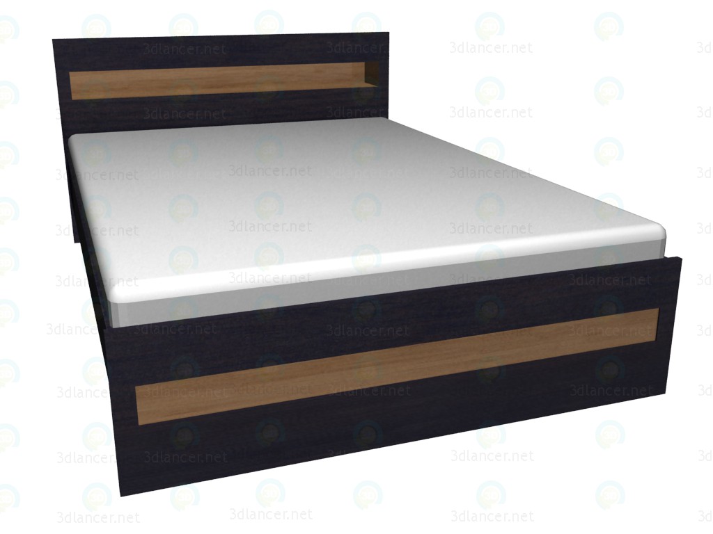 Modelo 3d Cama de casal 140 x 200 - preview