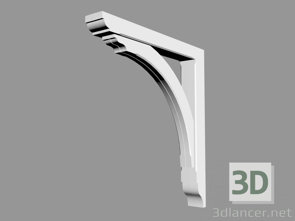 3D modeli Arc braketi GB03 (7 x 63 x 58 cm) - önizleme