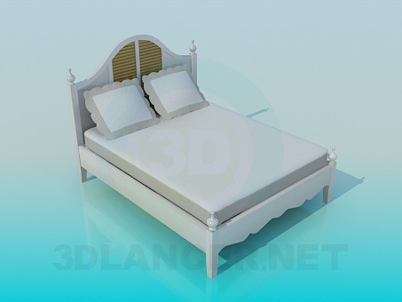 3d модель Ліжко полуторне – превью