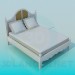 3d модель Ліжко полуторне – превью