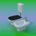 3D modeli WC ve bide - önizleme
