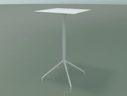 Quadratischer Tisch 5747 (H 103,5 - 59 x 59 cm, ausgebreitet, Weiß, V12)