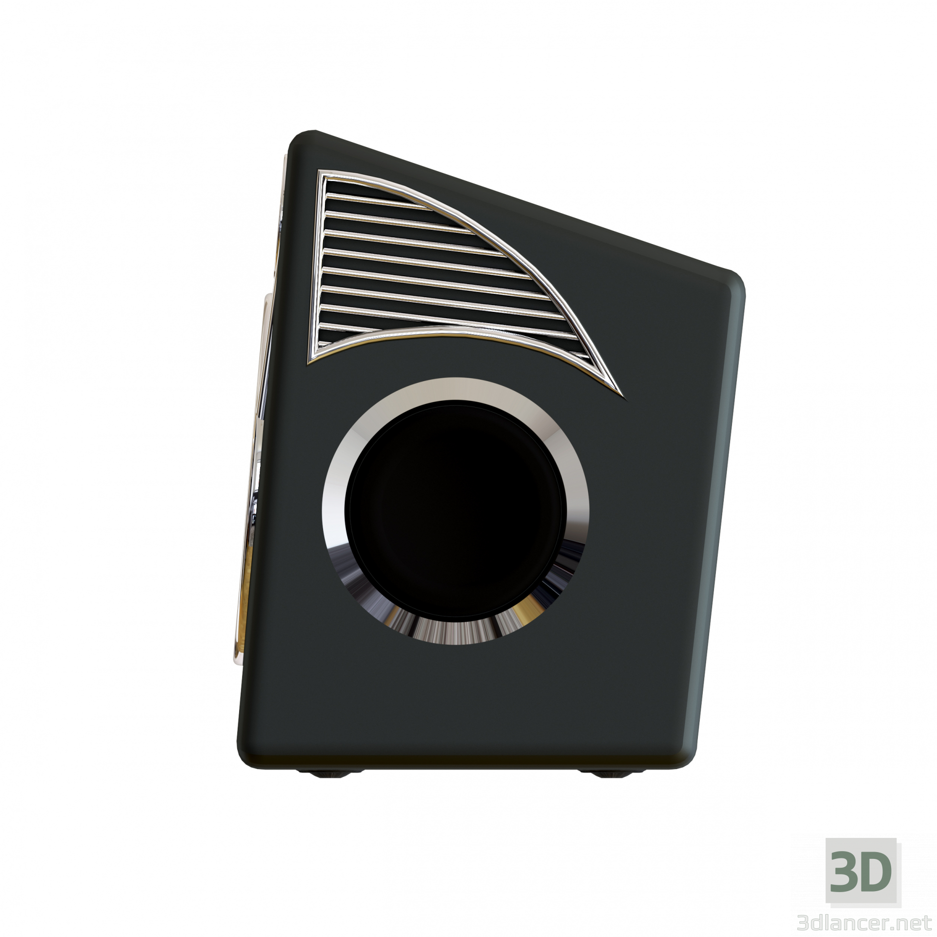 3d high-frequency modern loudspeaker with illumination model buy - render