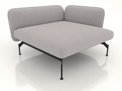 Módulo de sofá de 1,5 plazas de fondo con reposabrazos 85 a la derecha (revestimiento de cuero en el