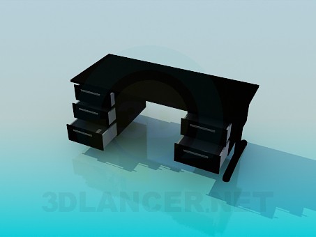 3d model A writing desk - preview 3d model A writing desk - preview