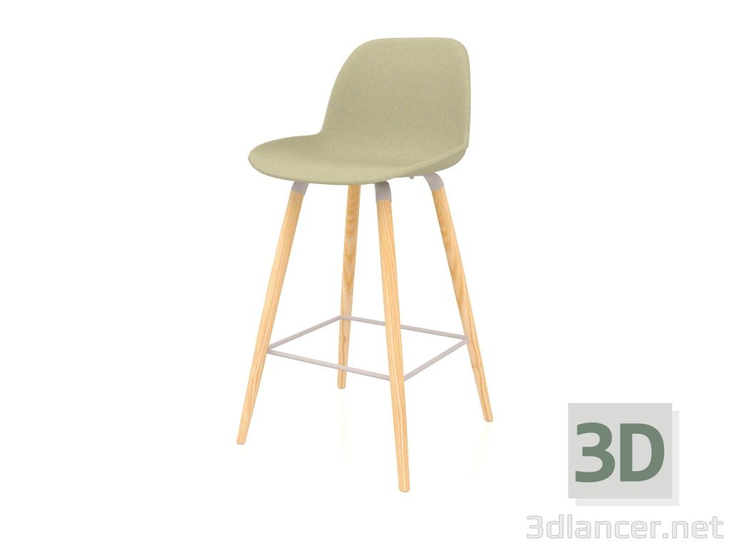 modello 3D Sgabello da bar Albert Kuip 75 cm (Verde) - anteprima