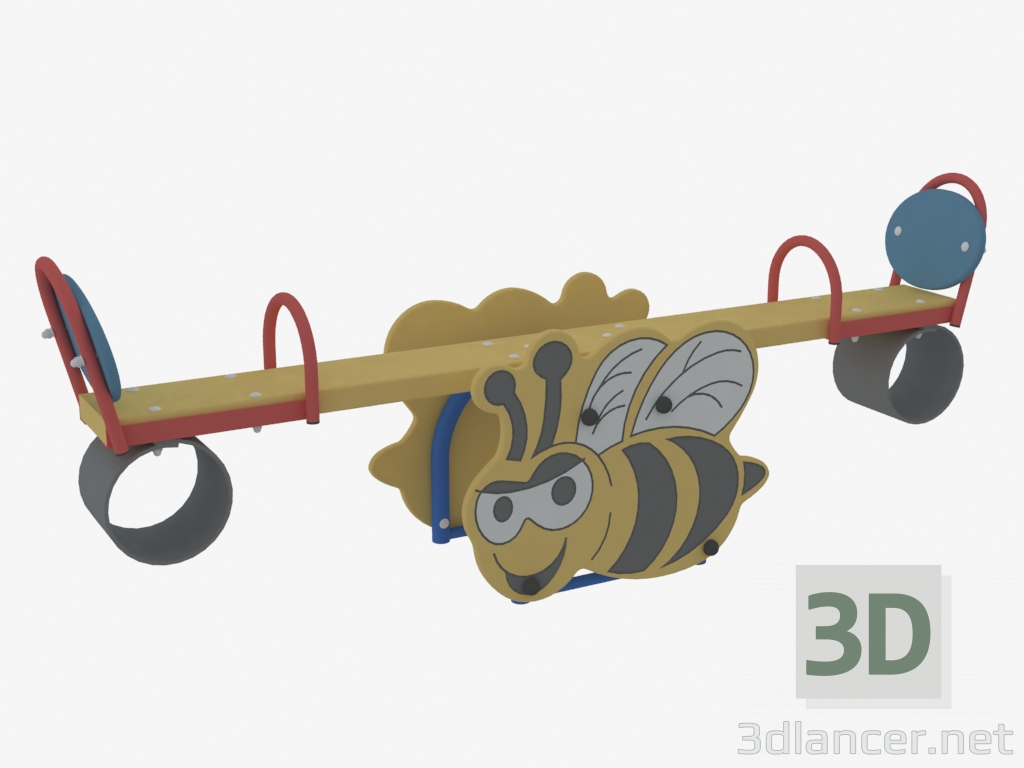 3D Modell Schaukelstuhl Ausgleichsgewicht eines Kinderspielplatzes Biene (6210) - Vorschau