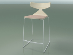 Stackable Bar Stool 3712 (with cushion, White, V12)