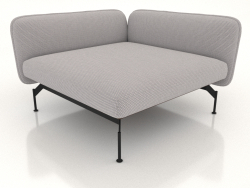 Sofa module 1.5 seater deep with armrest 110 on the right (leather upholstery on the outside)