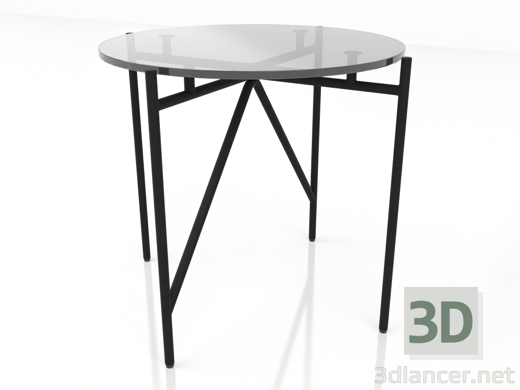 3d модель Стіл низький d50 зі скляною стільницею – превью