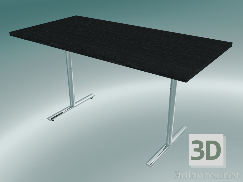 modello 3D Tavolo con piano a T rettangolare (1400x700mm) - anteprima