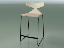 Stackable Bar Stool 3712 (with cushion, White, V39)