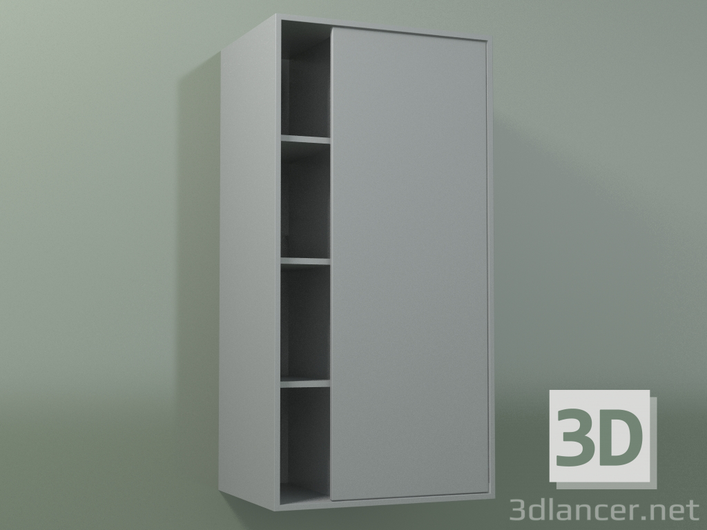 3 डी मॉडल 1 दाहिने दरवाजे के साथ दीवार कैबिनेट (8CUCСDD01, सिल्वर ग्रे C35, L 48, P 36, H 96 सेमी) - पूर्वावलोकन