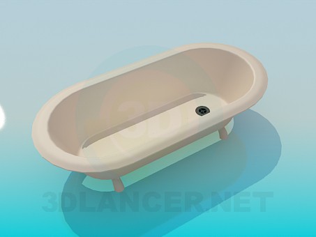 3d model Bath tub on legs - preview 3d model Bath tub on legs - preview