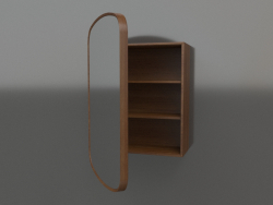 Mirror (with half-open drawer) ZL 17 (460x200x695, wood brown light)