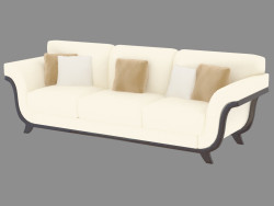 sofá de couro Triplo