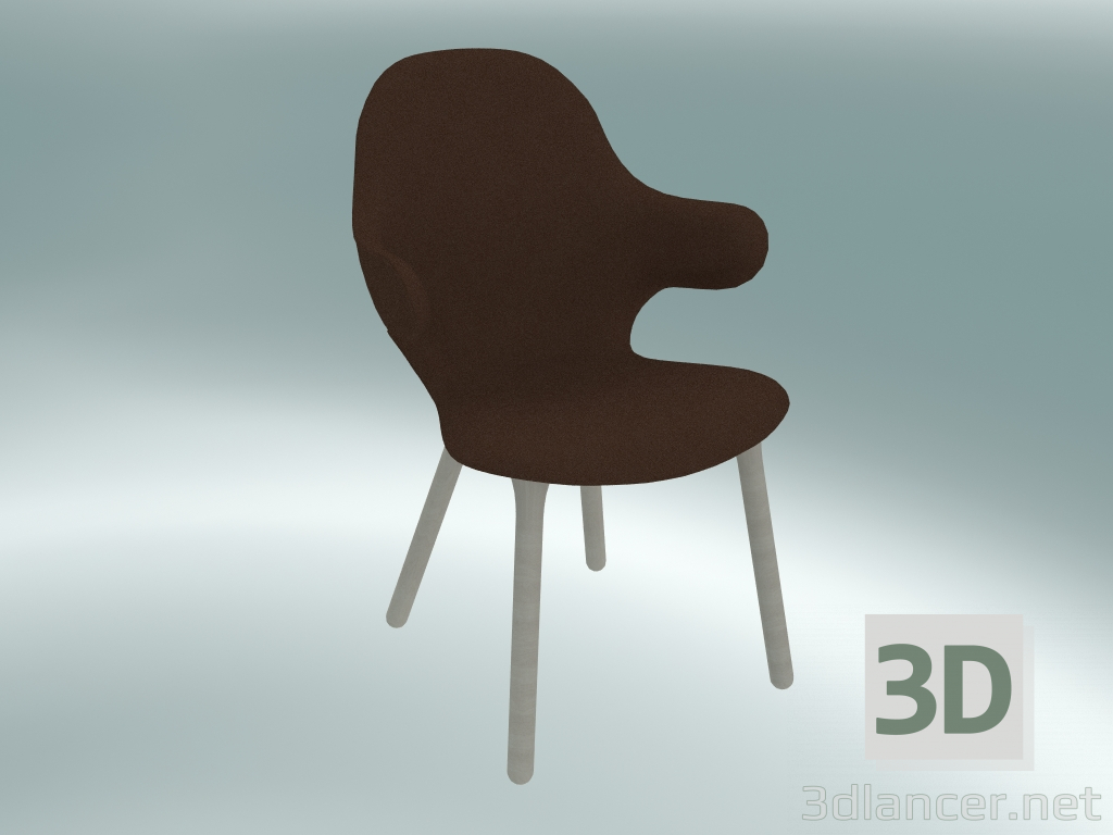 3d model Chair Catch (JH1, 59x58 H 88cm, White oiled oak, Steelcut - 365) - preview