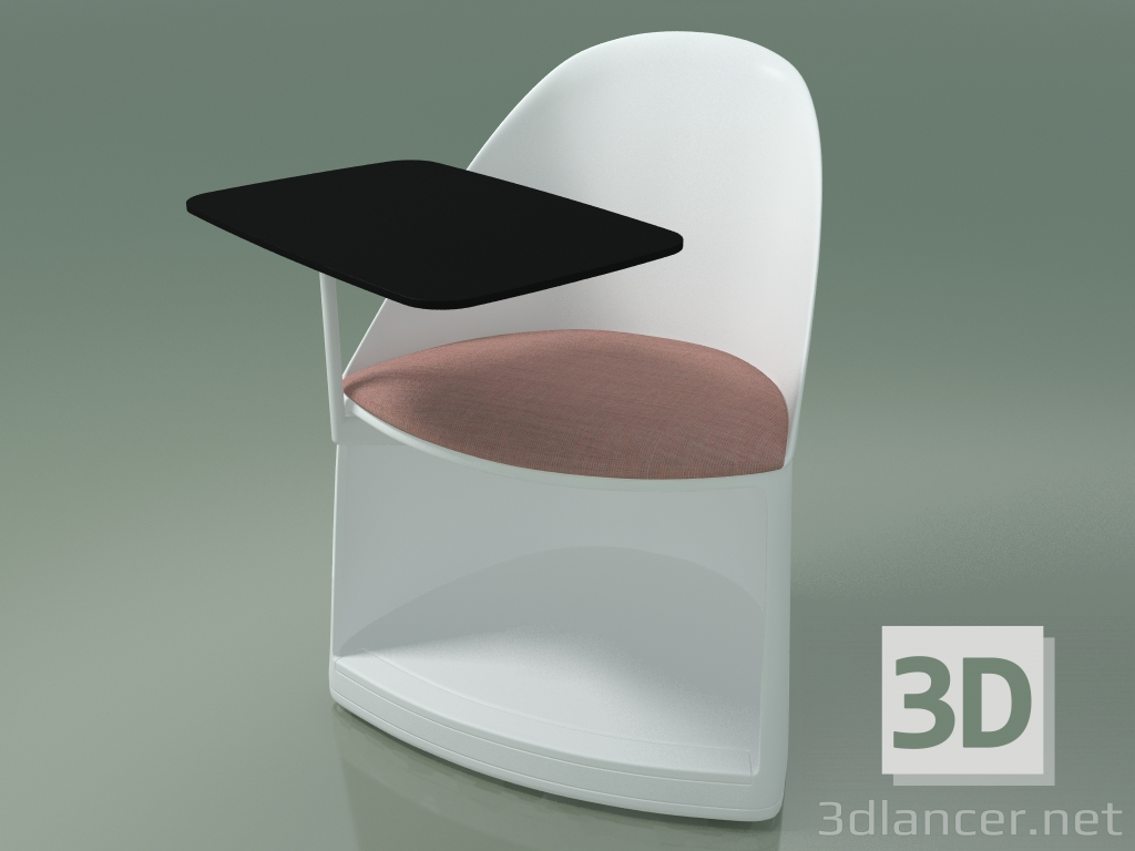 3D Modell Stuhl 2302 (mit Rädern, Kissen und Tisch, PA00001, PC00001 Polypropylen) - Vorschau