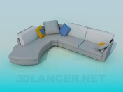 Corner sofa in 4 sections